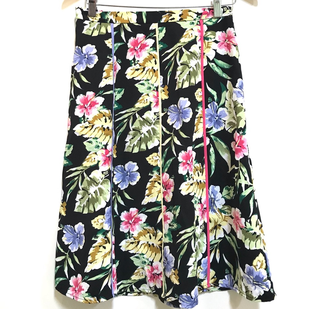 Vintage Hawaiian 90’s Requirements Midi Skirt (Sm/M)